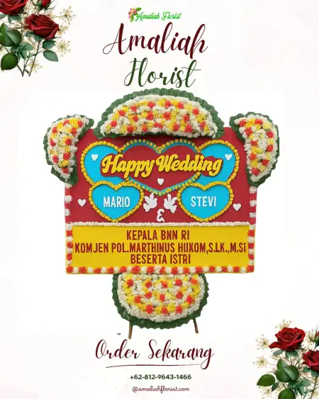 Papan Bunga Pernikahan Kalisumber